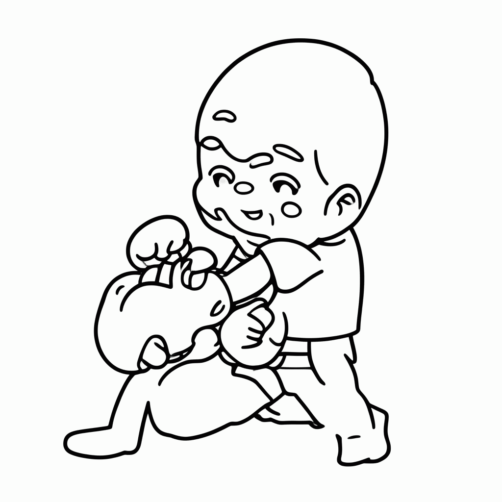 Desenho de Jiu Jitsu Finalizacao para colorir e imprimir grátis em folha A4