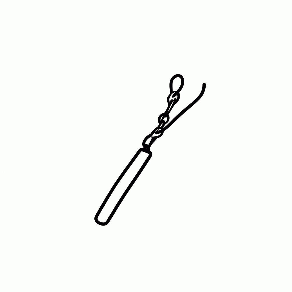 Desenho de Nunchaku Bastao Duplo para colorir e imprimir grátis em folha A4