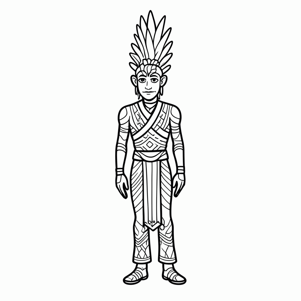 Desenho de Tipani Clan Navi para colorir e imprimir grátis em folha A4