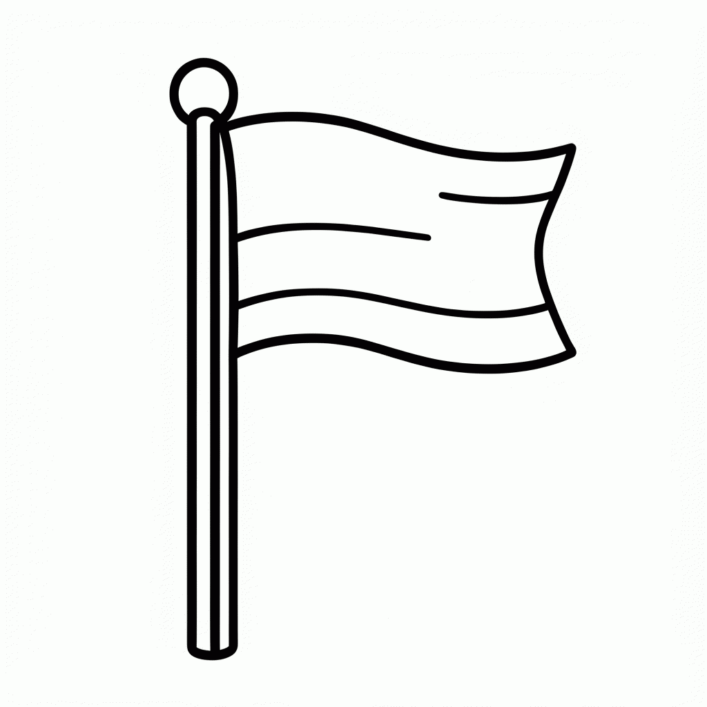 Desenho de Bandeira da Alemanha para colorir e imprimir grátis em folha A4