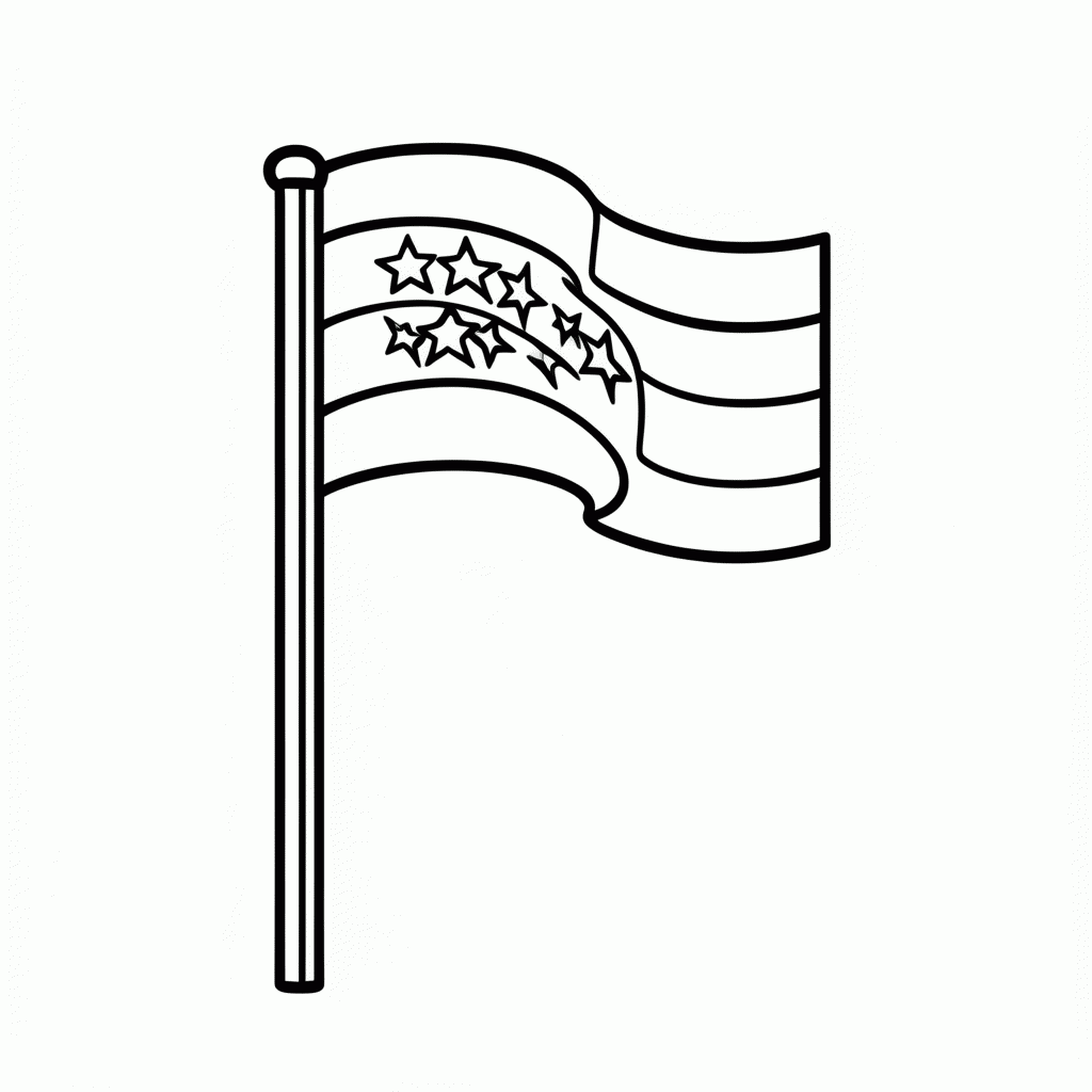 Desenho de Bandeira de Cabo Verde para colorir e imprimir grátis em folha A4