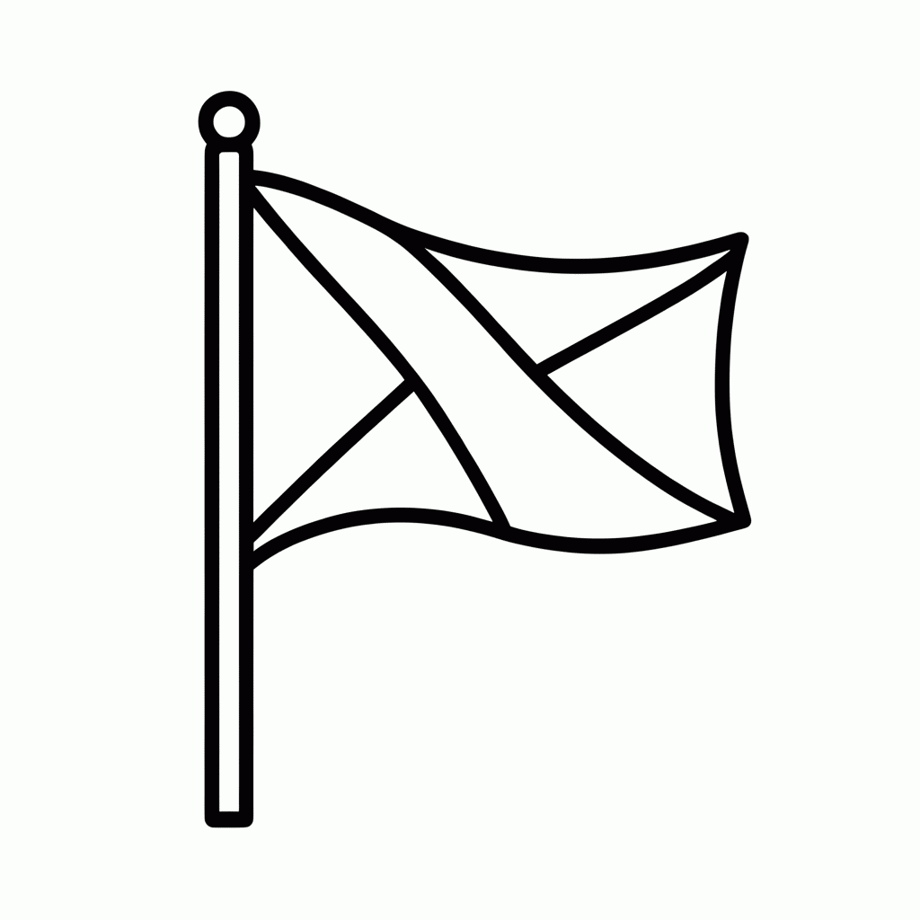 Desenho de Bandeira da Escócia para colorir e imprimir grátis em folha A4