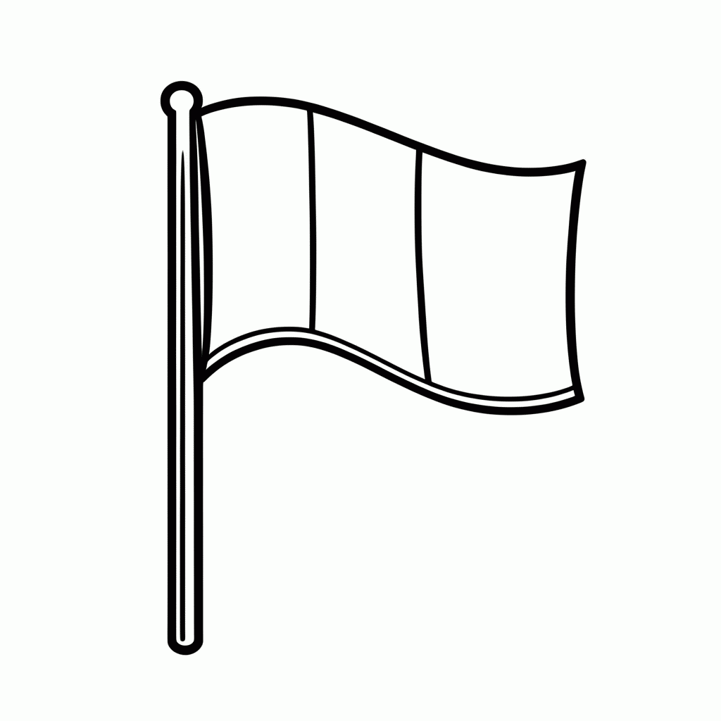 Desenho de Bandeira da França para colorir e imprimir grátis em folha A4