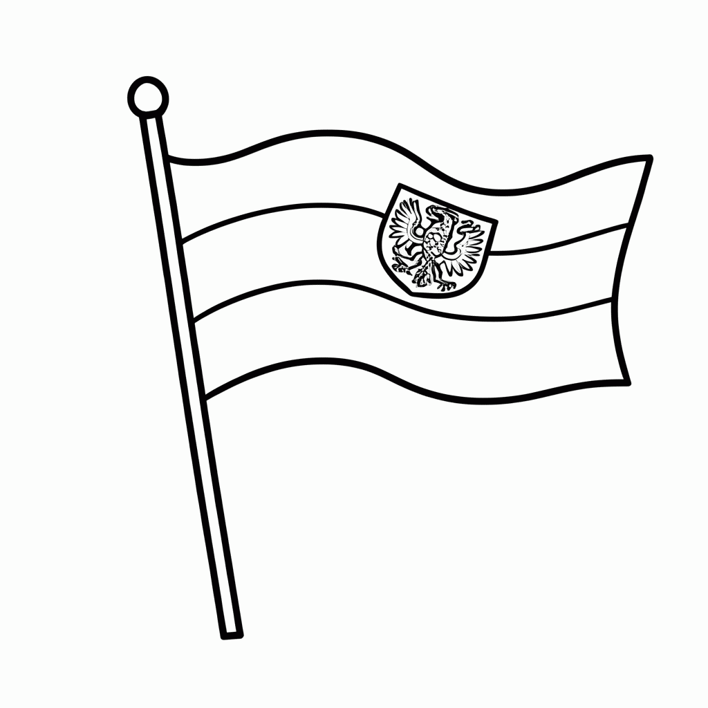 Desenho de Bandeira da Sérvia para colorir e imprimir grátis em folha A4