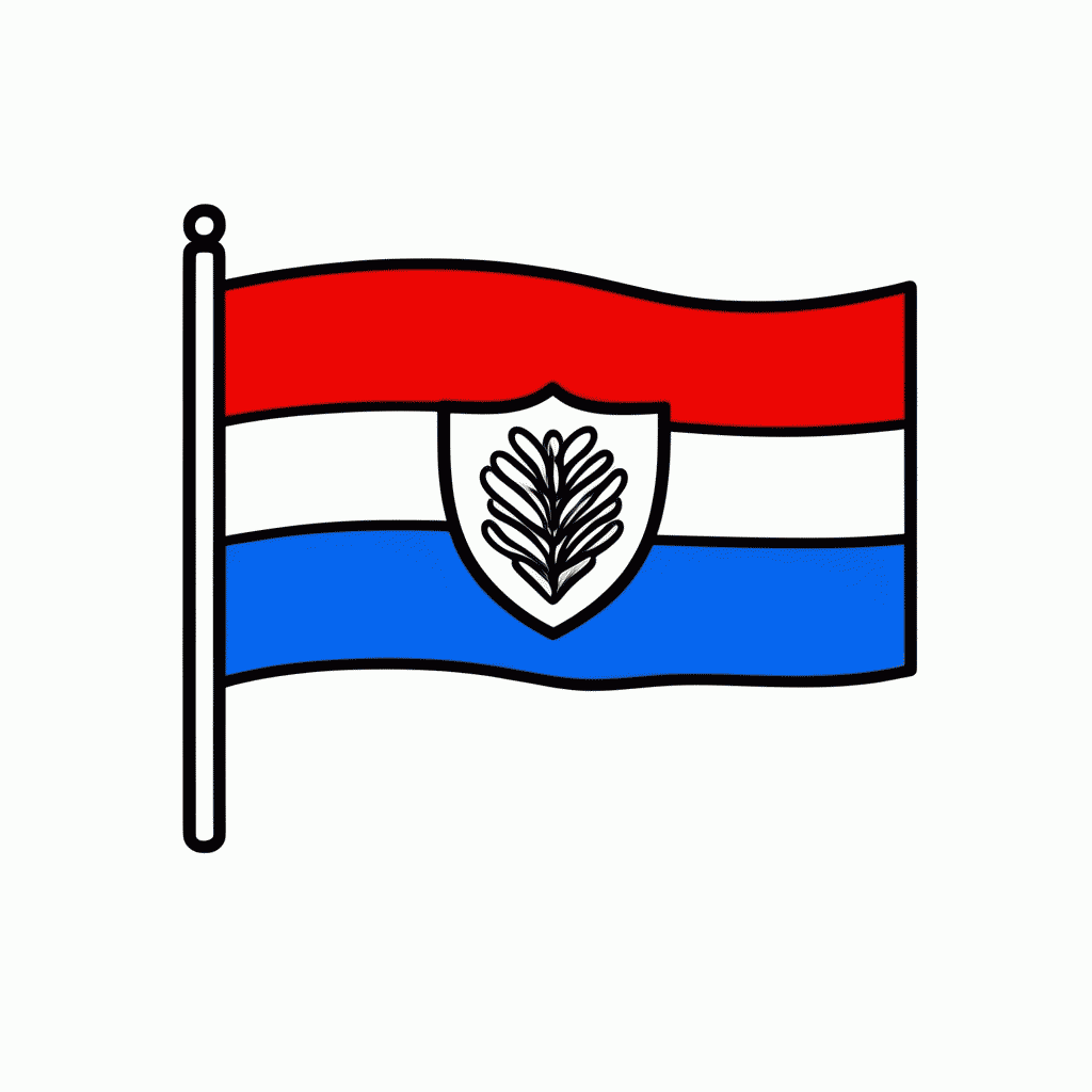 Desenho de Bandeira de Alagoas para colorir e imprimir grátis em folha A4