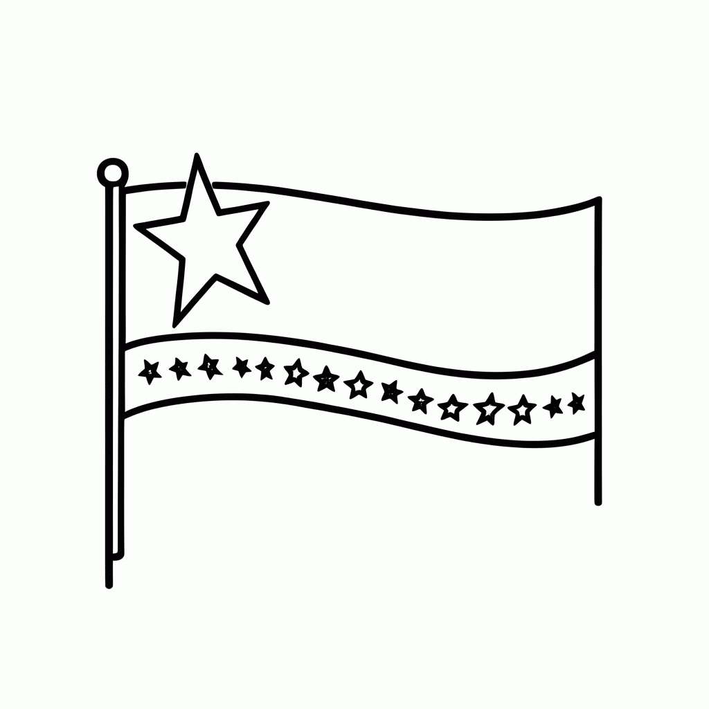 Desenho de Bandeira de Amazonas para colorir e imprimir grátis em folha A4