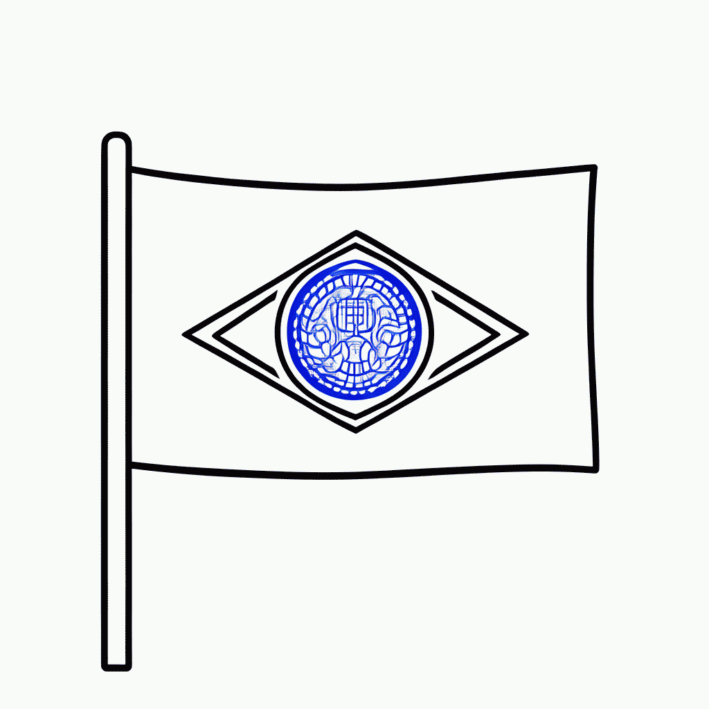 Desenho de Bandeira de Ceara para colorir e imprimir grátis em folha A4