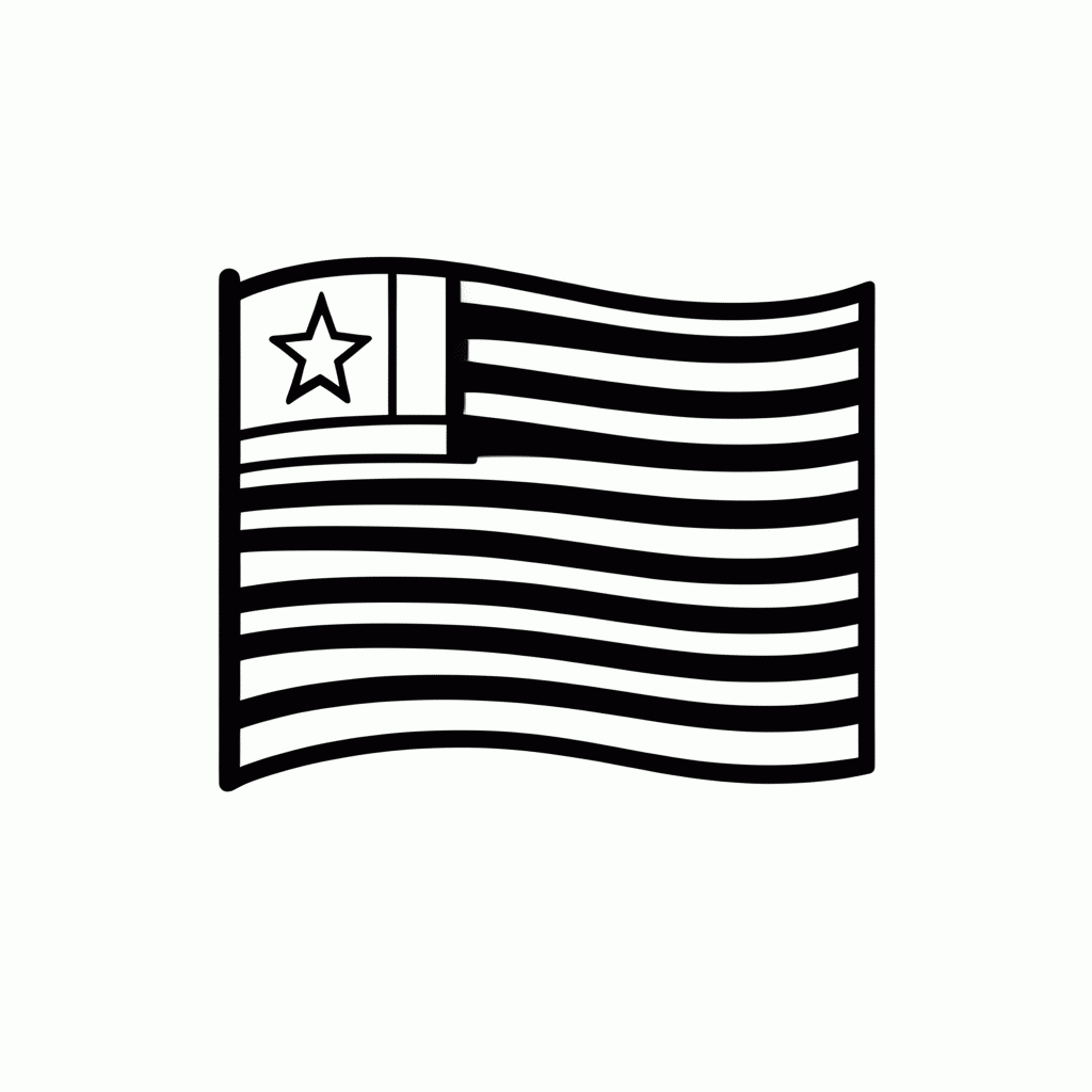 Desenho de Bandeira de Maranhao para colorir e imprimir grátis em folha A4