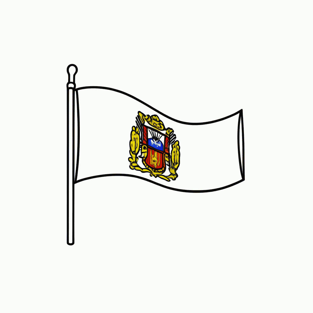 Desenho de Bandeira de Rio Grande Do Norte para colorir e imprimir grátis em folha A4