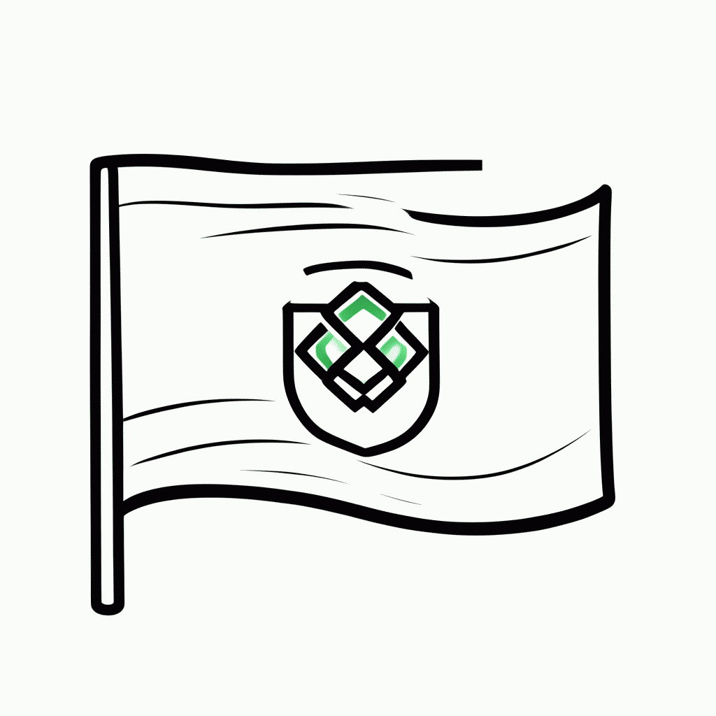 Desenho de Bandeira de Santa Catarina para colorir e imprimir grátis em folha A4