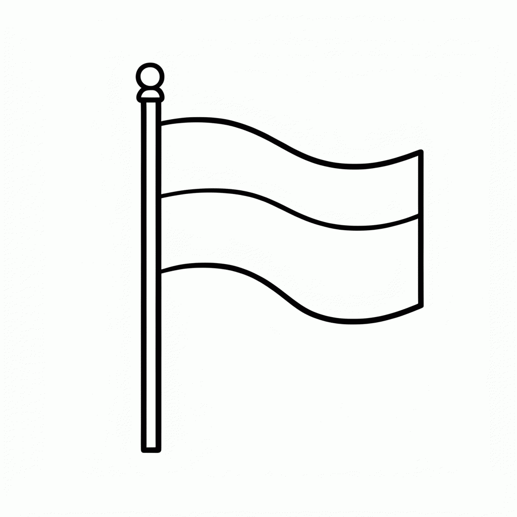 Desenho de Bandeira do(a) Holanda para colorir e imprimir grátis em folha A4