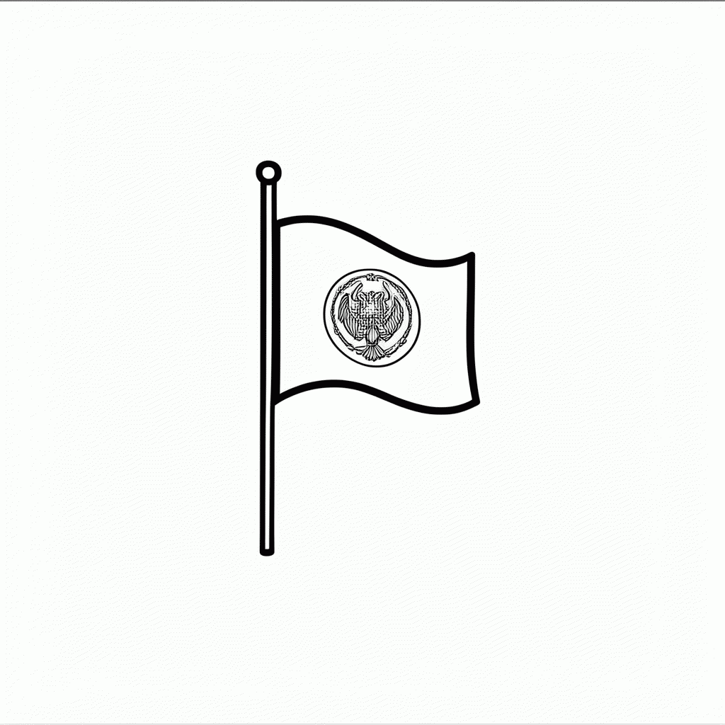 Desenho de Bandeira do(a) Peru para colorir e imprimir grátis em folha A4