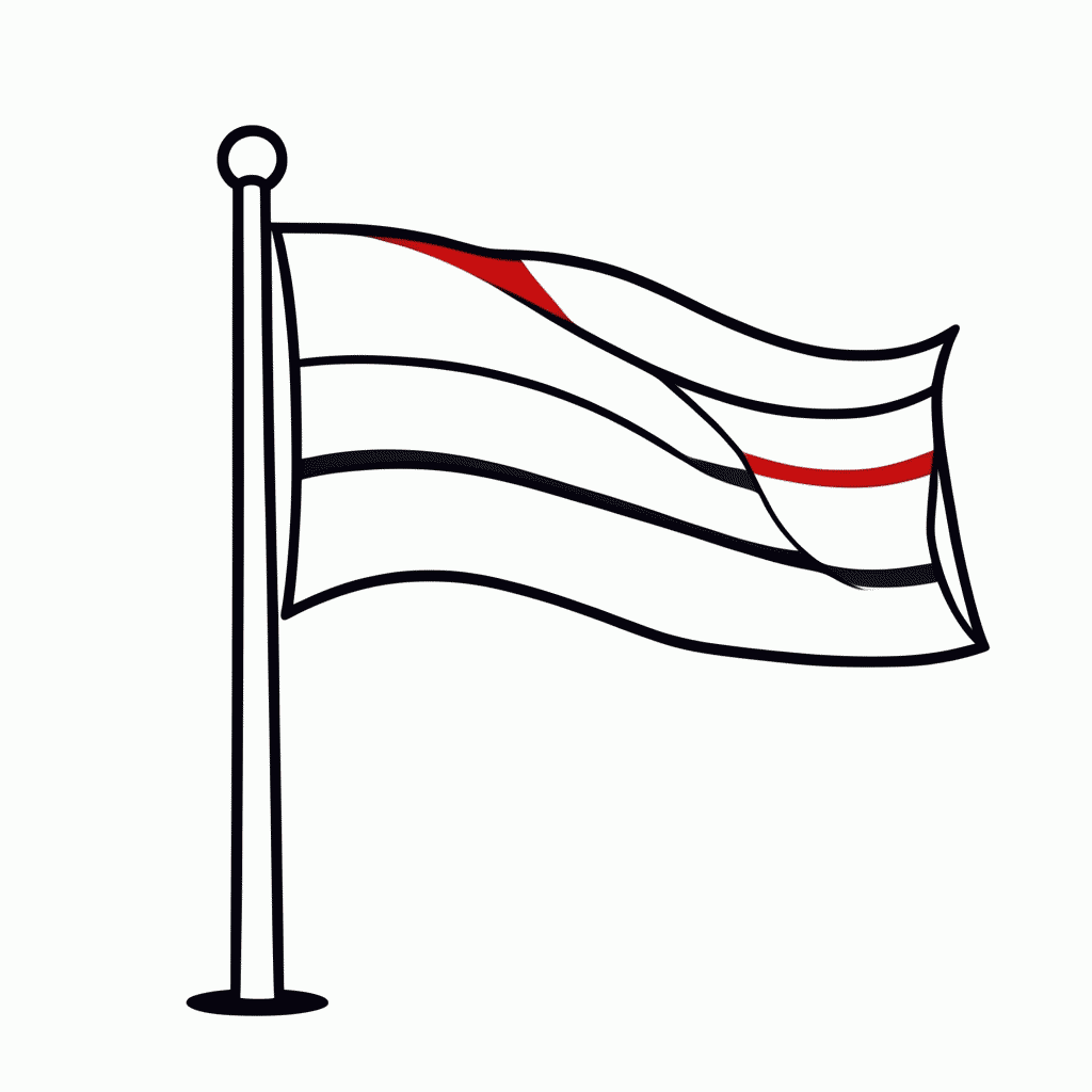 Desenho de Bandeira do(a) Tailandia para colorir e imprimir grátis em folha A4