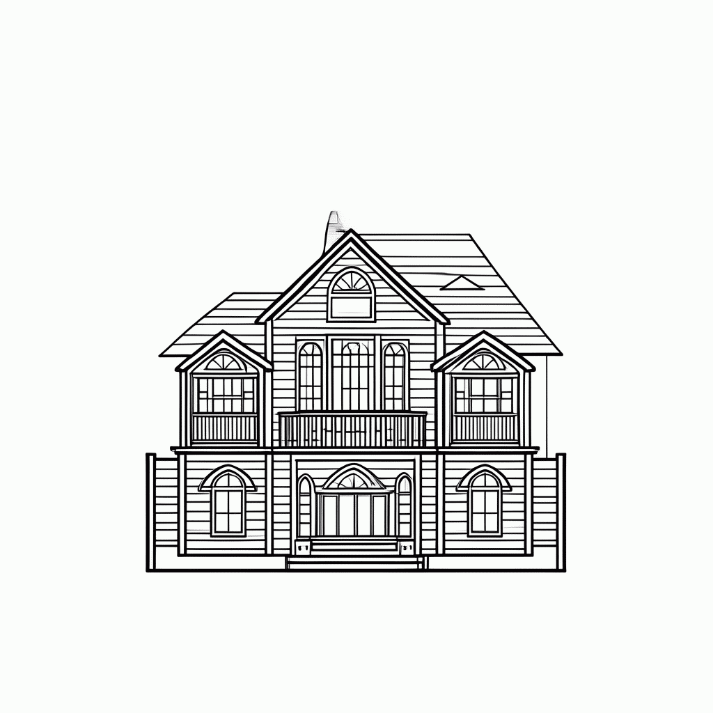 Desenho de Dreamhouse Mansao para colorir e imprimir grátis em folha A4