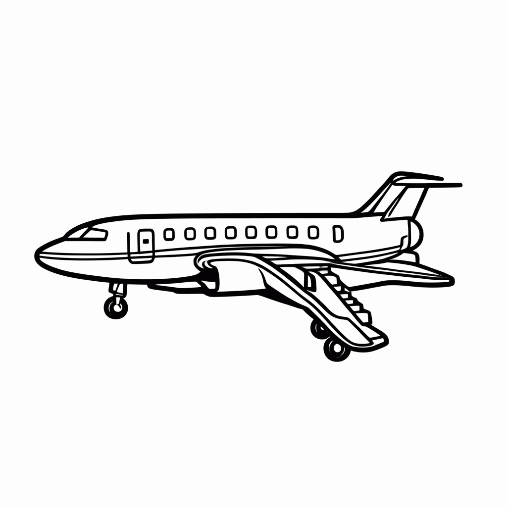 Desenho de Jato Da Barbie para colorir e imprimir grátis em folha A4