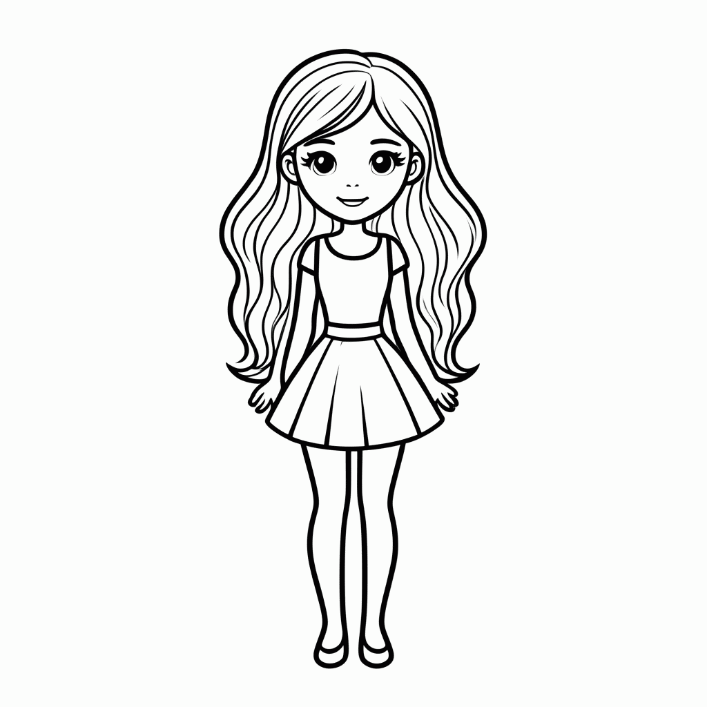 Desenho de Barbie Fada Asas para colorir e imprimir grátis em folha A4