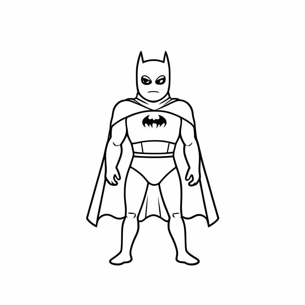 Desenho de Batmovel Carro Batman para colorir e imprimir grátis em folha A4