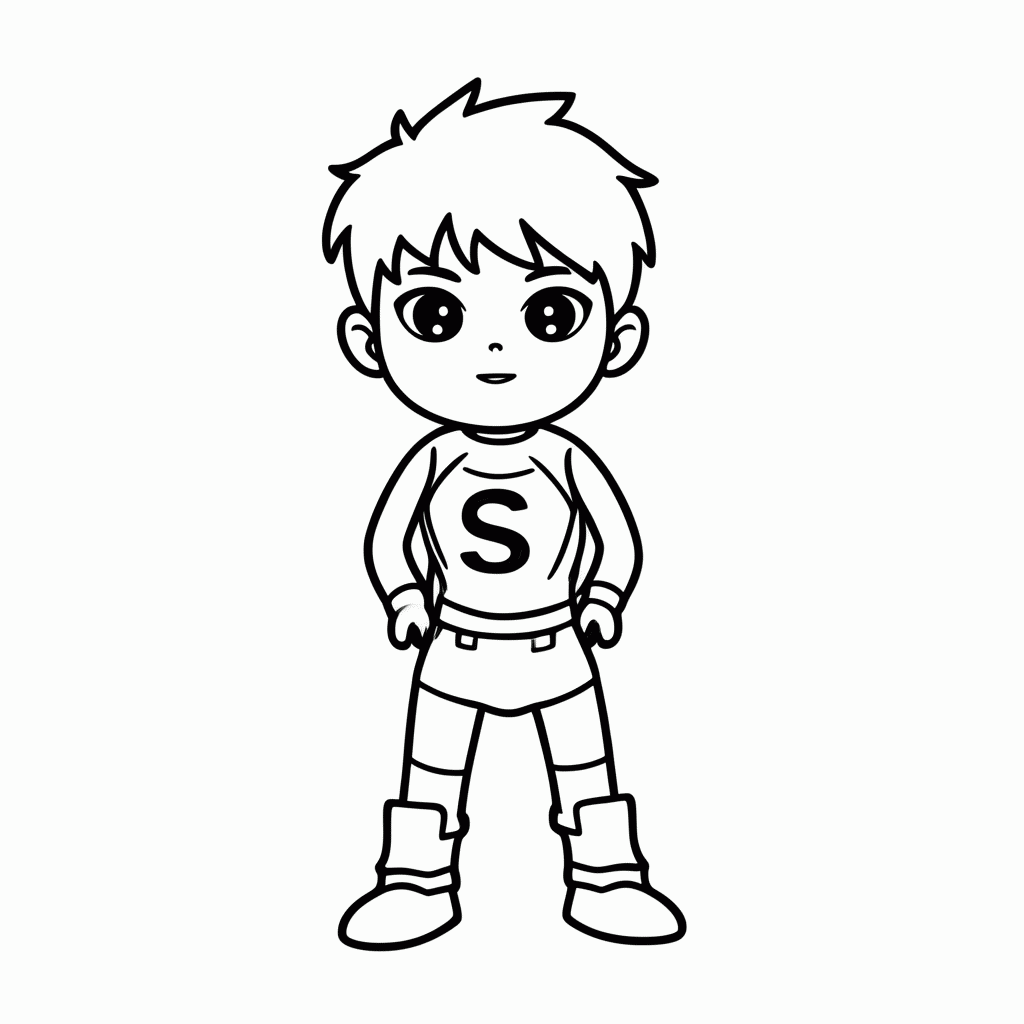 Desenho de Robin Jovem Aprendiz para colorir e imprimir grátis em folha A4