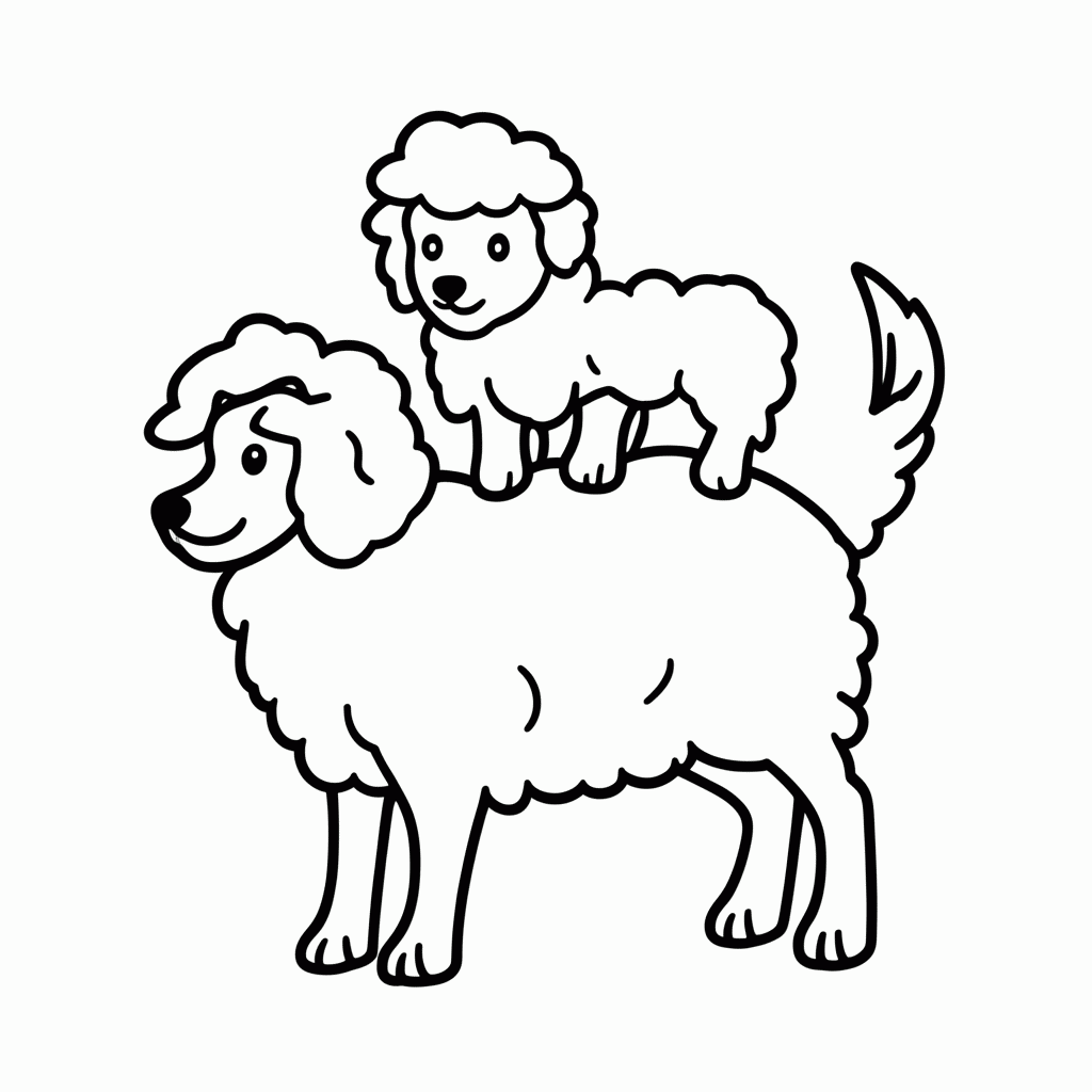 Desenho de A Ovelha Perdida para colorir e imprimir grátis em folha A4