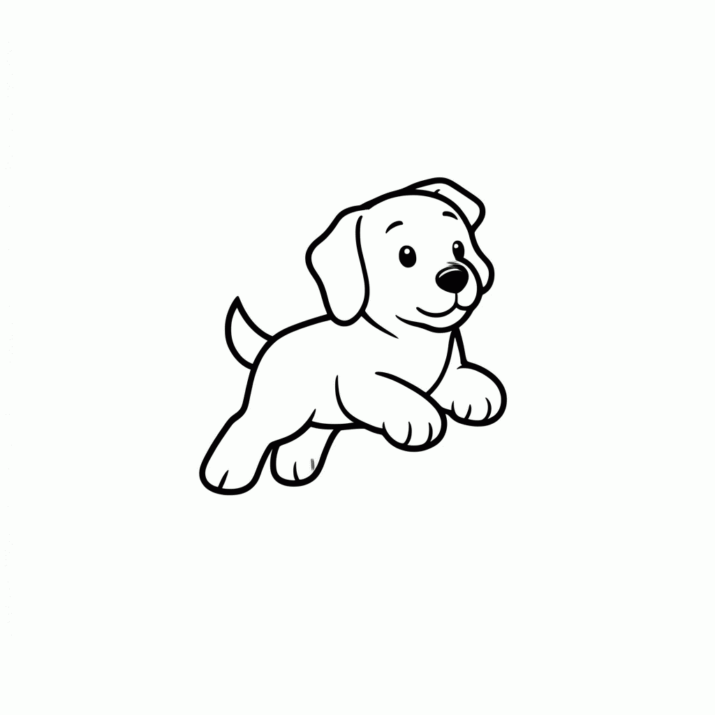 Desenho de Bluey Pulando para colorir e imprimir grátis em folha A4