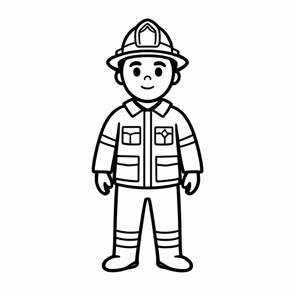 Desenho de Motorista Policial para colorir e imprimir grátis em folha A4
