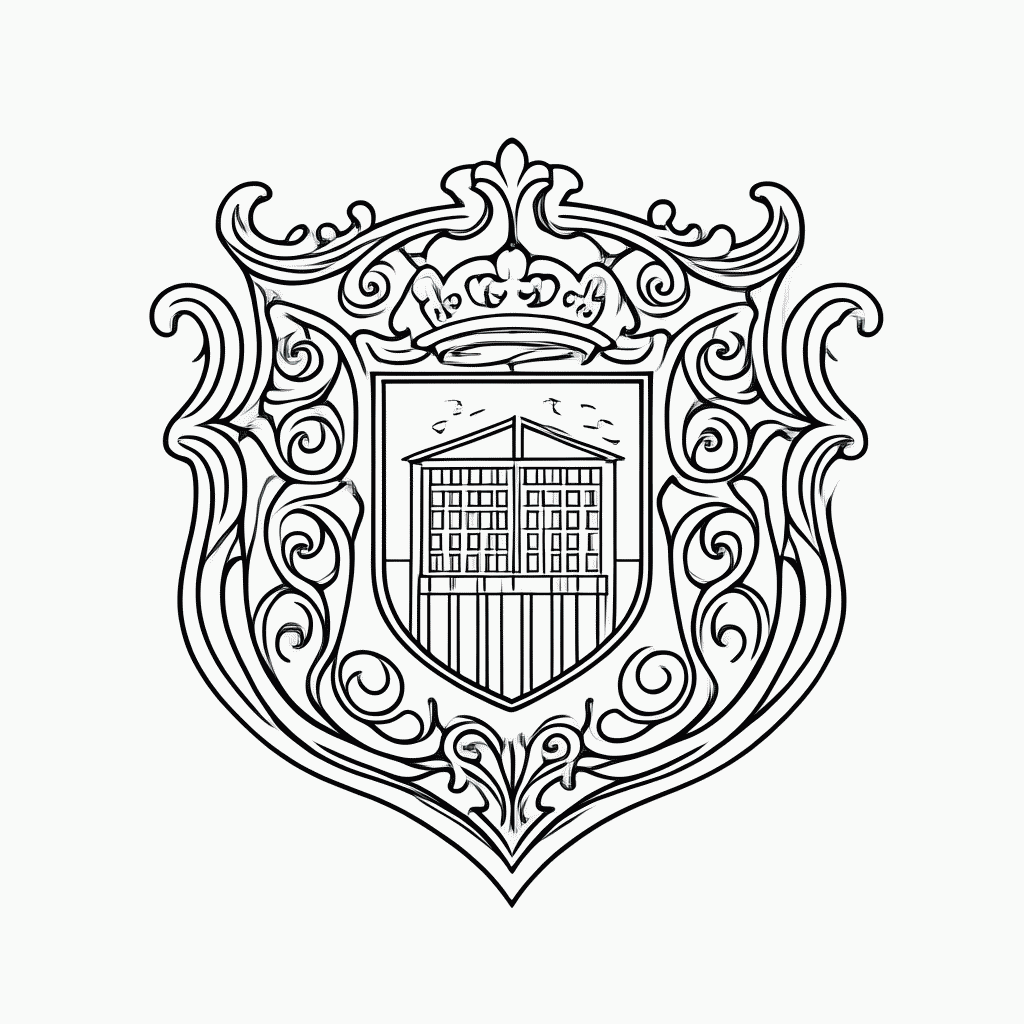 Desenho de Brasao Cidade Rio Janeiro para colorir e imprimir grátis em folha A4