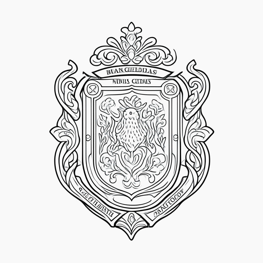Desenho de Brasao Minas Gerais Estado para colorir e imprimir grátis em folha A4