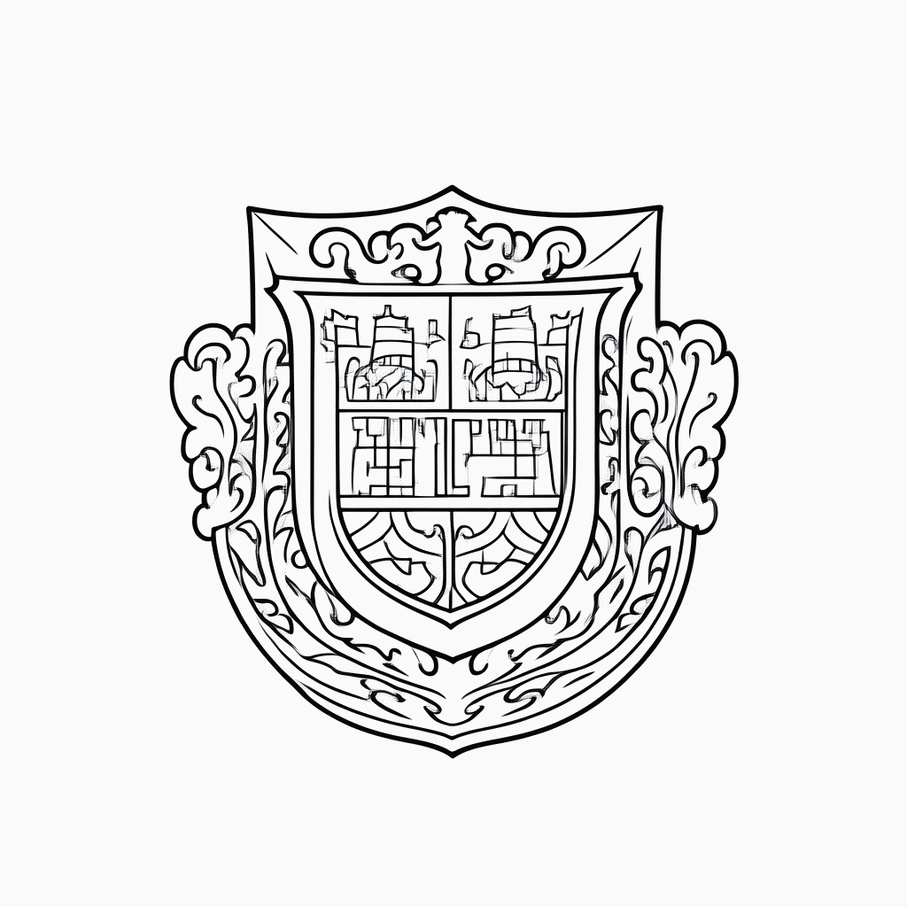 Desenho de Brasao Parana Estado para colorir e imprimir grátis em folha A4