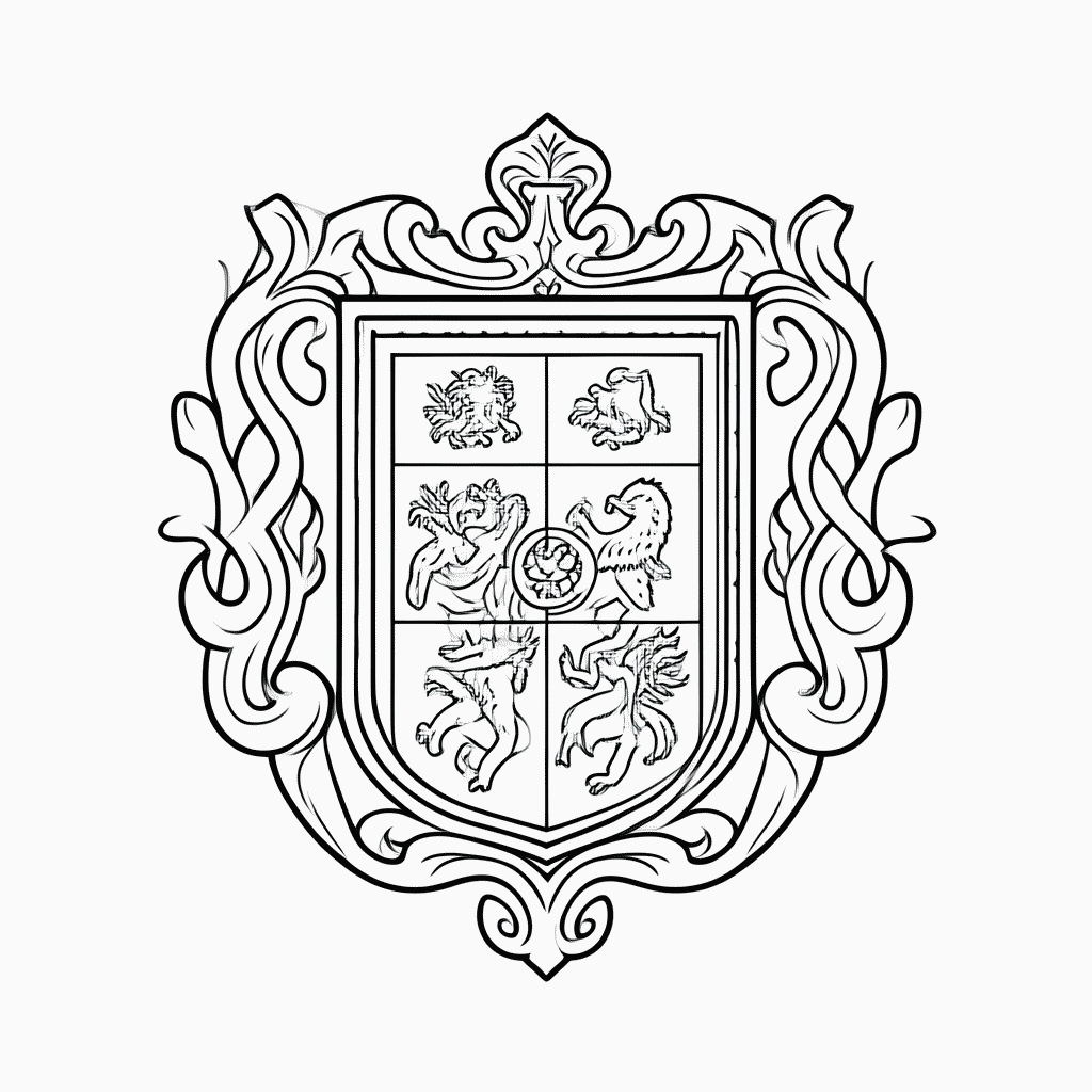 Desenho de Brasao Pernambuco Estado para colorir e imprimir grátis em folha A4