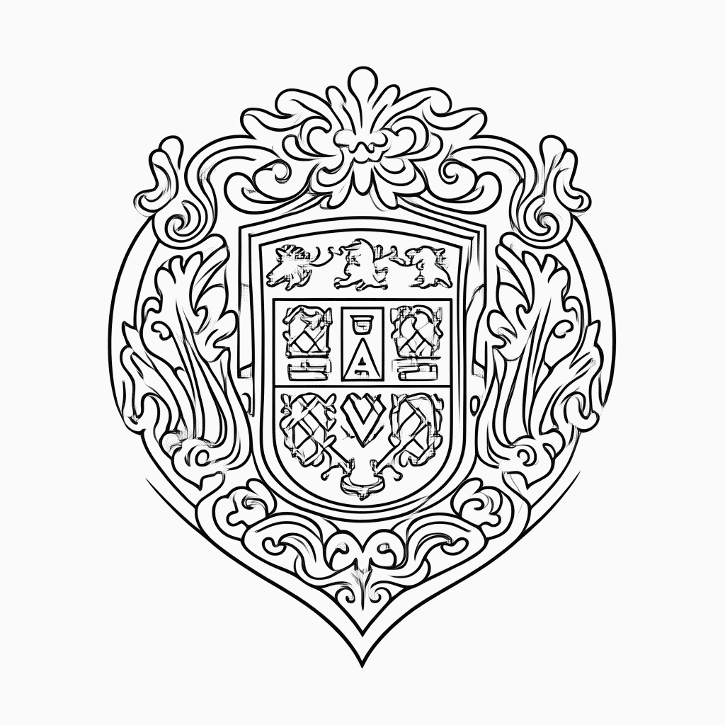 Desenho de Brasao Rio De Janeiro Estado para colorir e imprimir grátis em folha A4