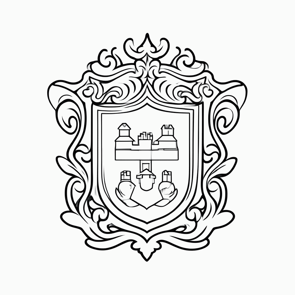 Desenho de Brasao Santa Catarina Estado para colorir e imprimir grátis em folha A4