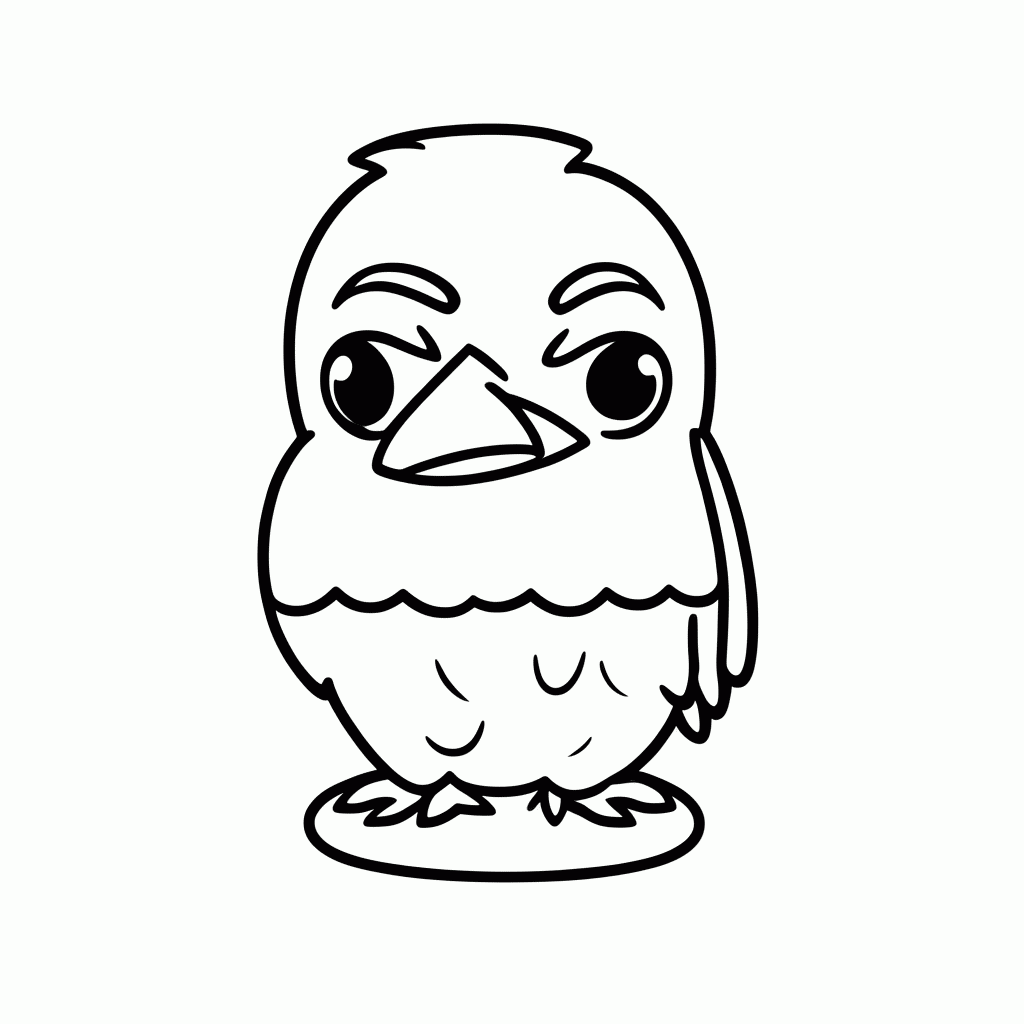 Desenho de Crow Corvo Preto para colorir e imprimir grátis em folha A4