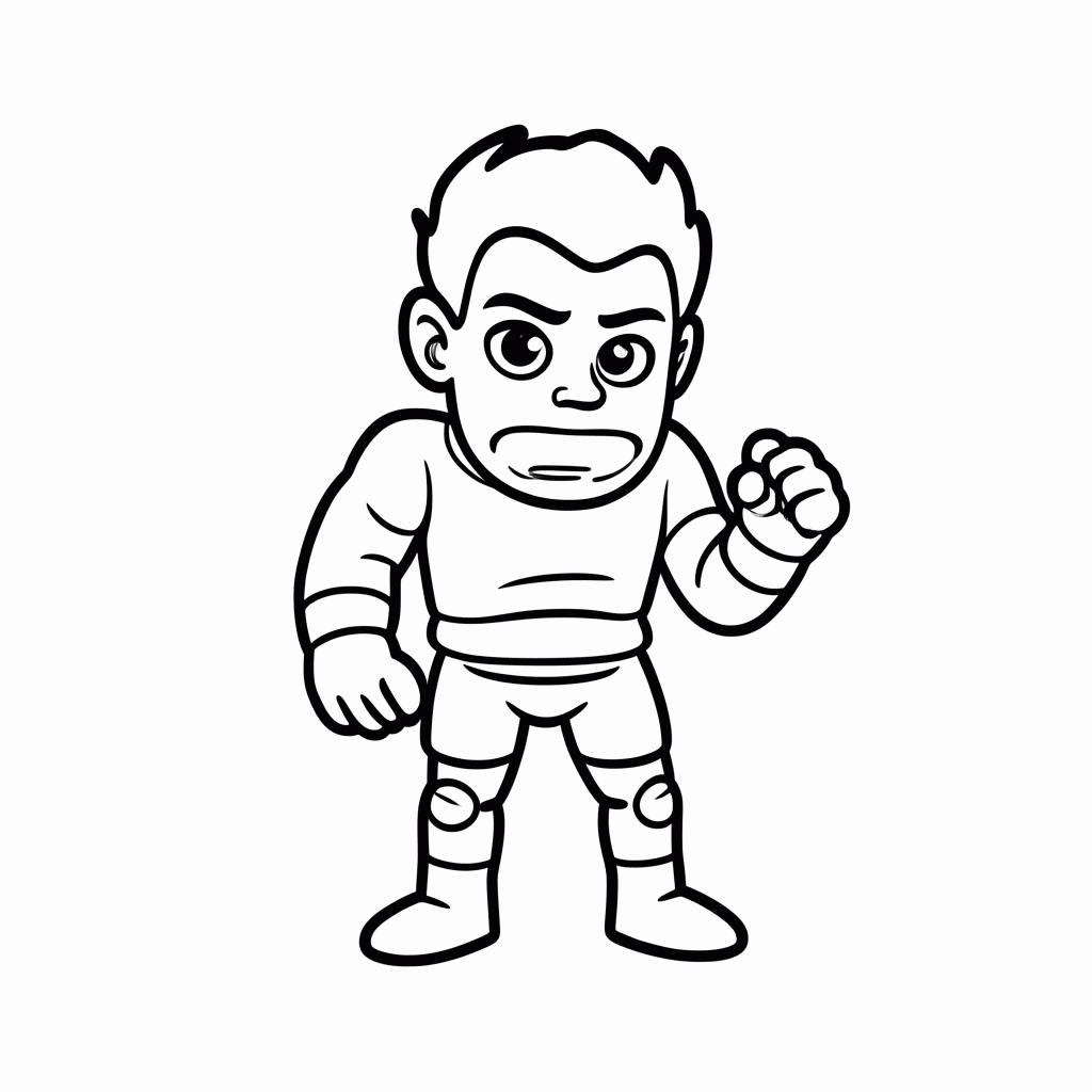 Desenho de El Primo Luchador para colorir e imprimir grátis em folha A4