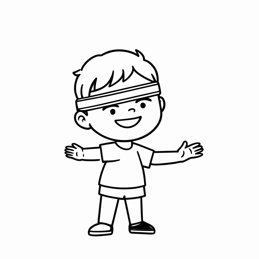 Desenho de Cabra Cega para colorir e imprimir grátis em folha A4