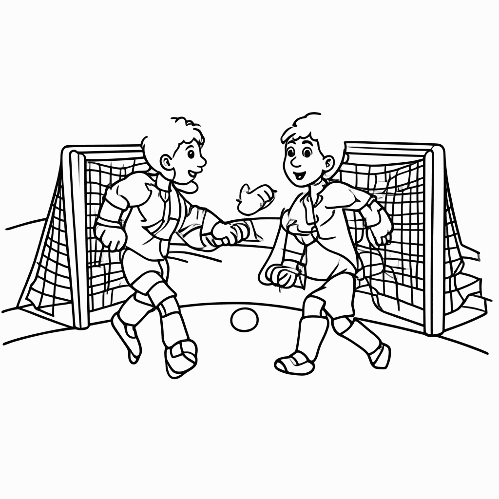 Desenho de Futebol De Rua para colorir e imprimir grátis em folha A4