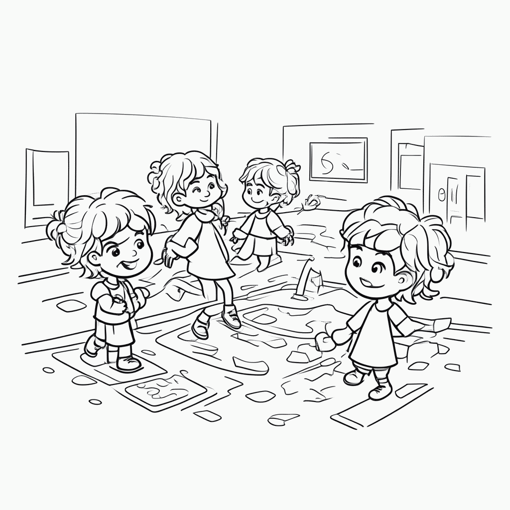 Desenho de Meio De Rua para colorir e imprimir grátis em folha A4