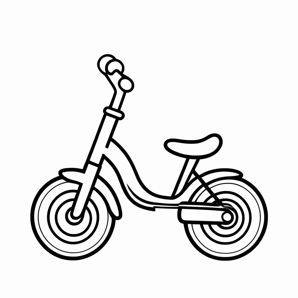 Desenho de Patinete Infantil para colorir e imprimir grátis em folha A4