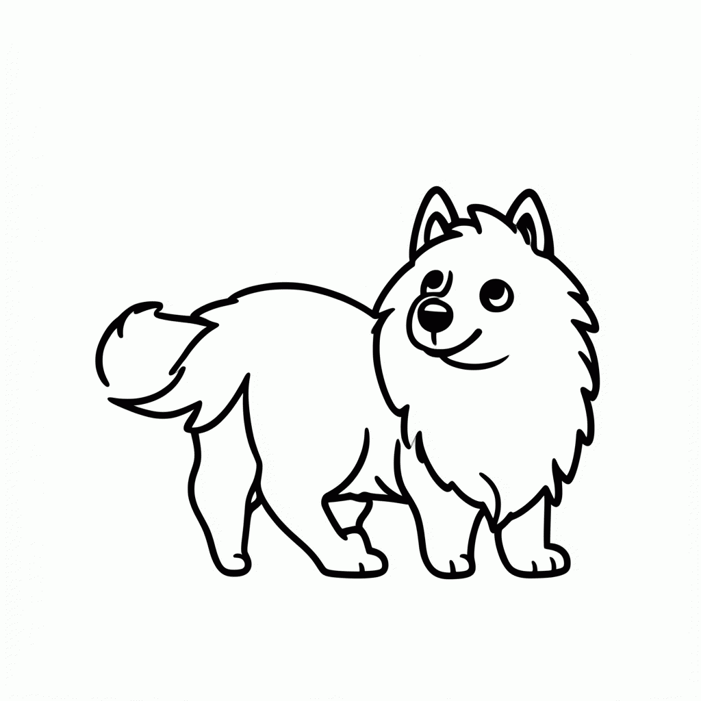 Desenho de Chow Chow para colorir e imprimir grátis em folha A4