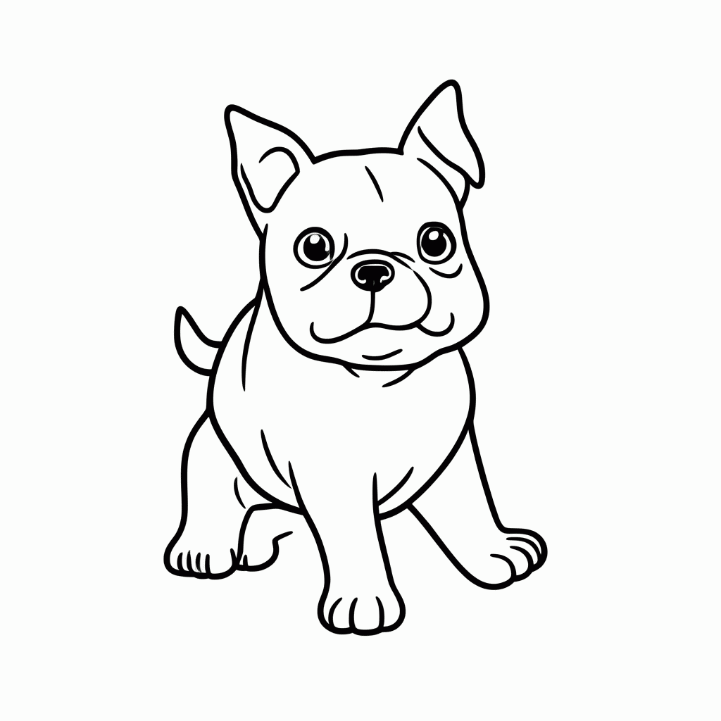 Desenho de Pitbull para colorir e imprimir grátis em folha A4
