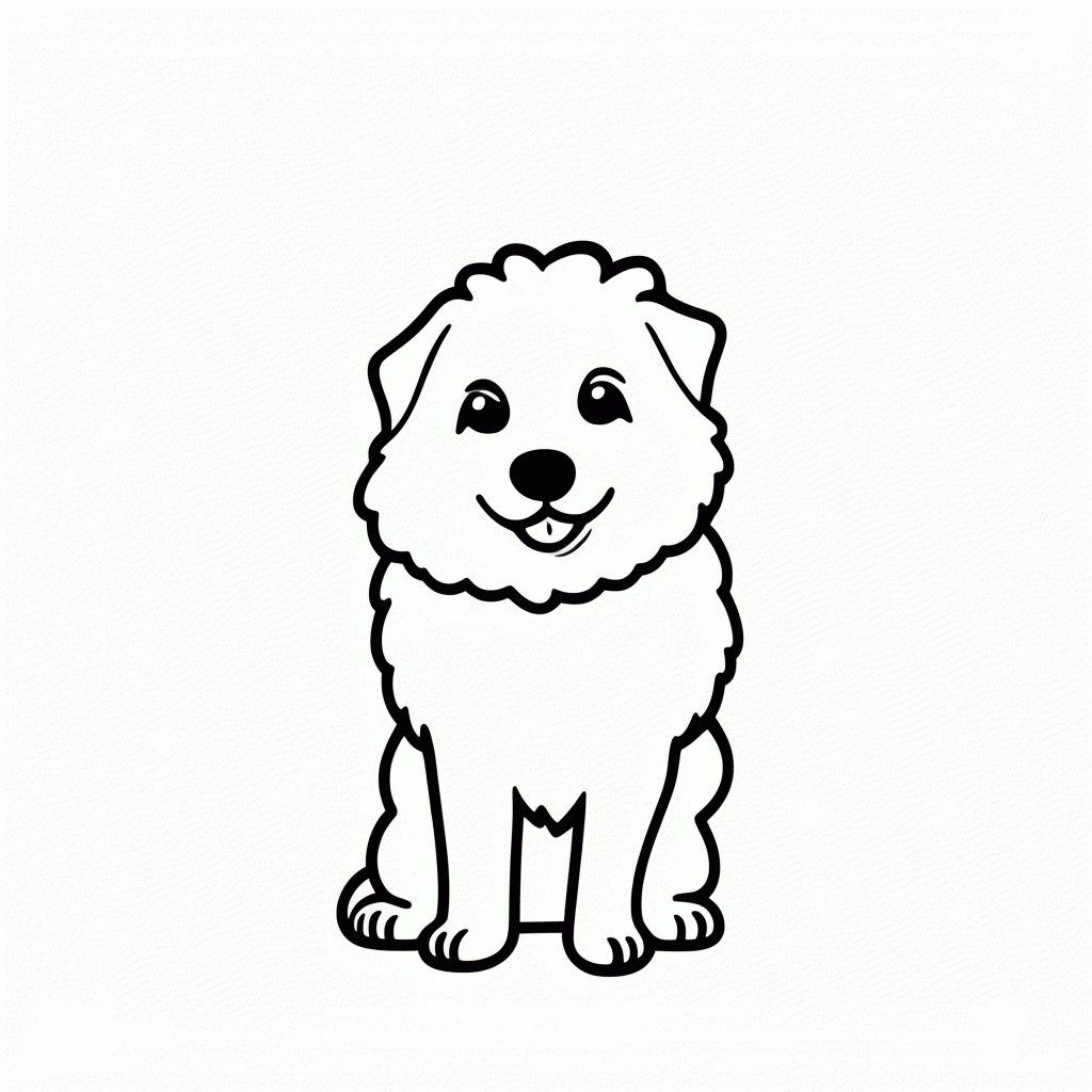 Desenho de Samoyed para colorir e imprimir grátis em folha A4