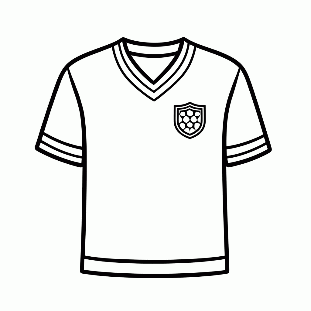 Desenho de Camisa Azul (Uniforme 2) para colorir e imprimir grátis em folha A4