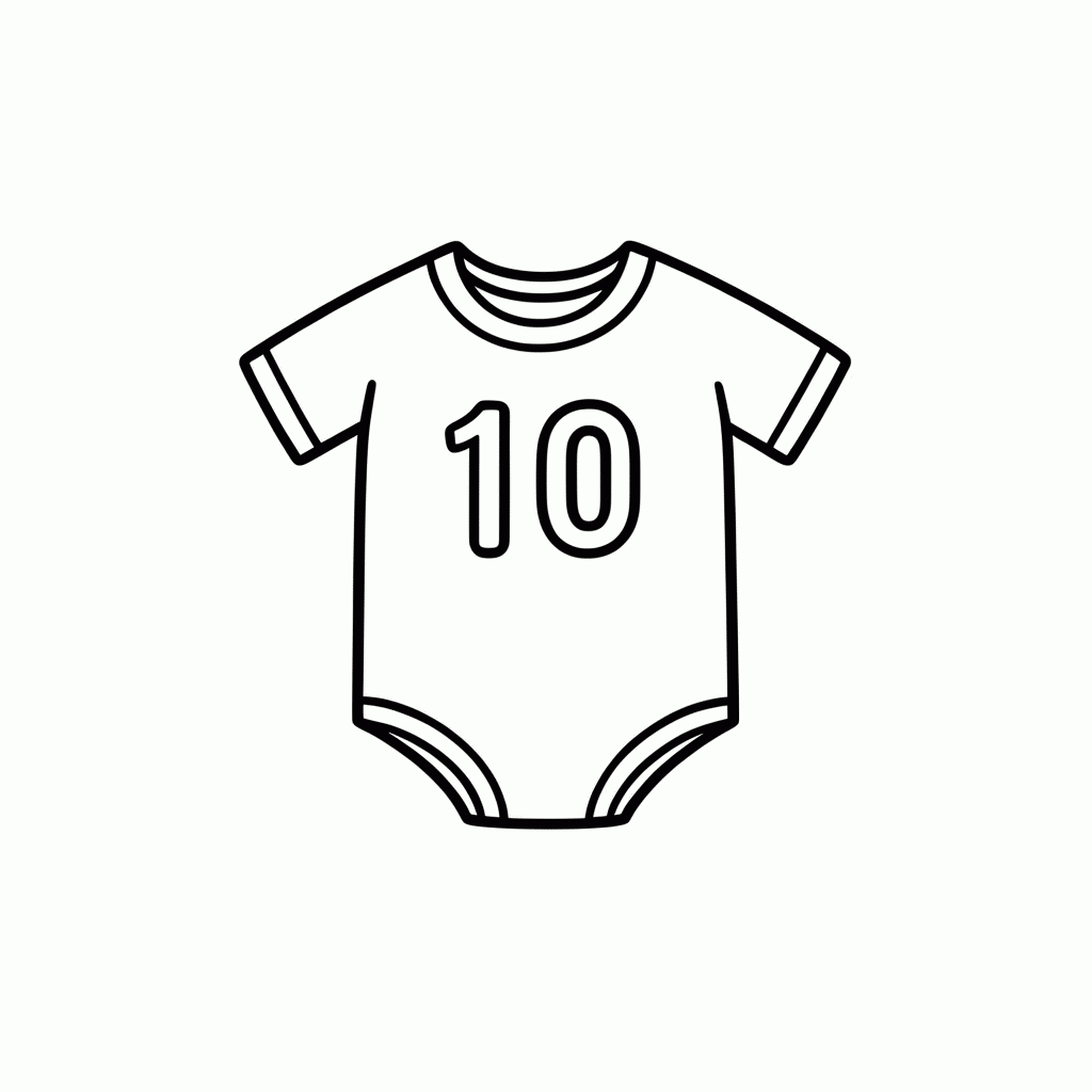 Desenho de Camisa de Bebê para colorir e imprimir grátis em folha A4