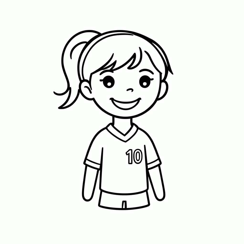 Desenho de Camisa Feminina da Seleção para colorir e imprimir grátis em folha A4