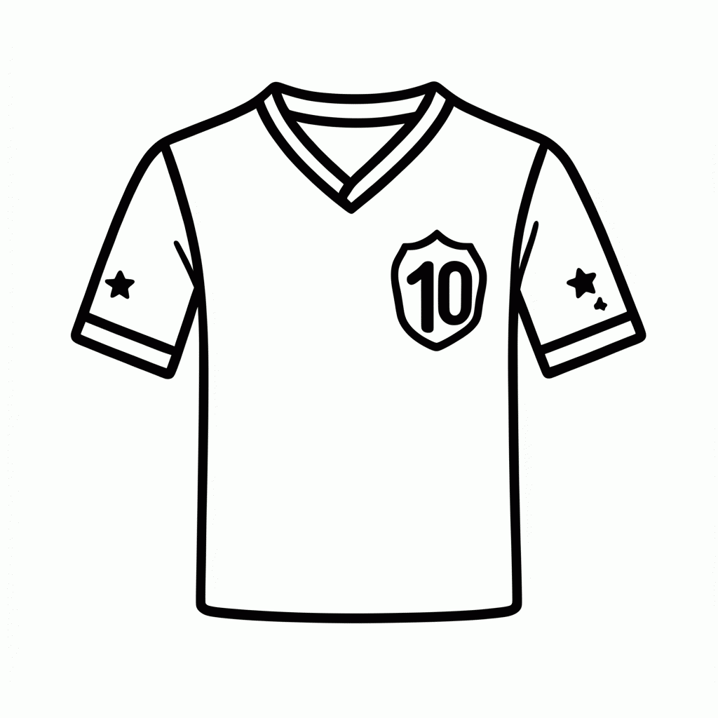 Desenho de Camisa Nova da Copa 2026 para colorir e imprimir grátis em folha A4