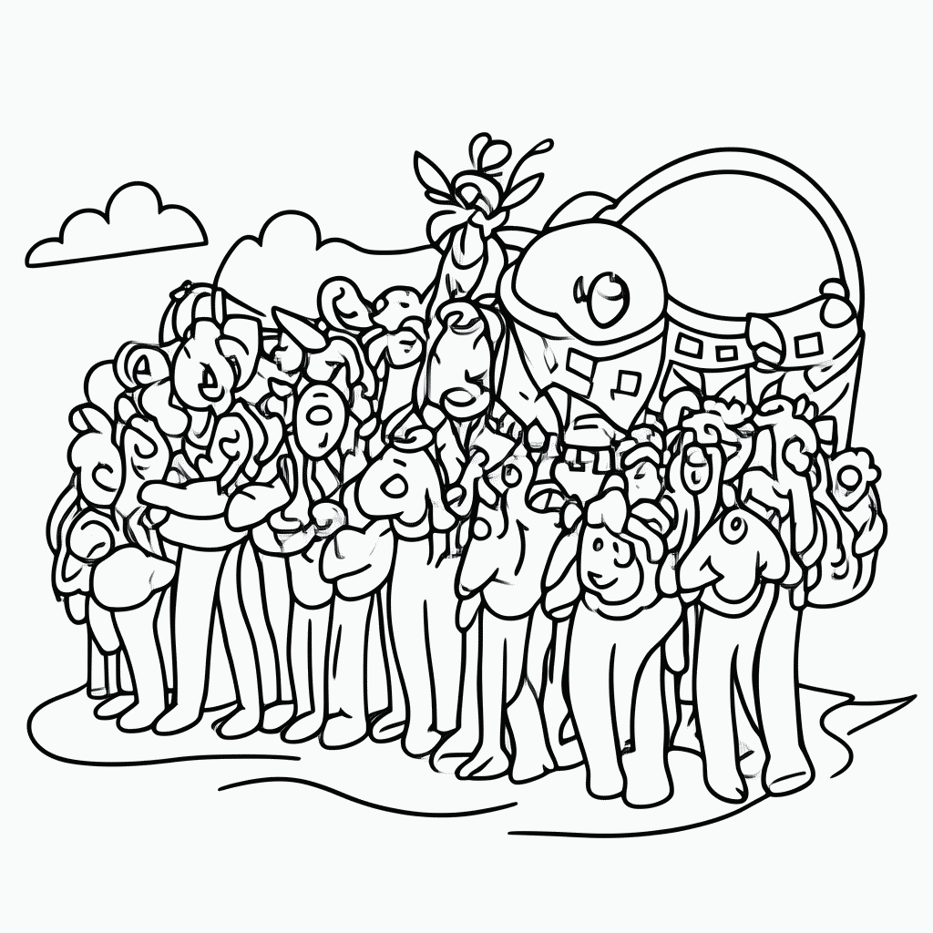 Desenho de Carnaval — Porta Bandeira para colorir e imprimir grátis em folha A4