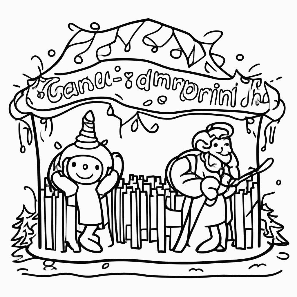 Desenho de Carnaval — Tamborim para colorir e imprimir grátis em folha A4