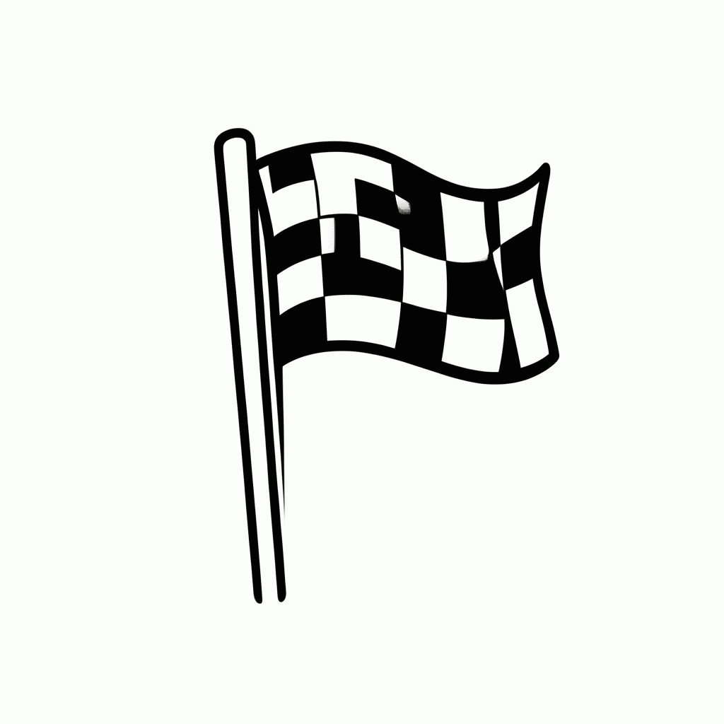Desenho de Bandeira Quadriculada para colorir e imprimir grátis em folha A4