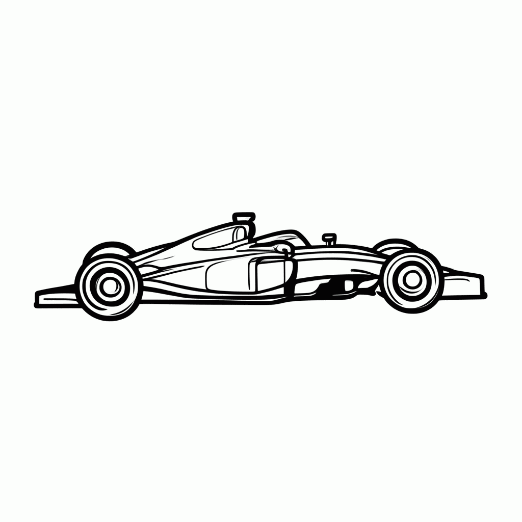 Desenho de F1 Alfa Romeo para colorir e imprimir grátis em folha A4