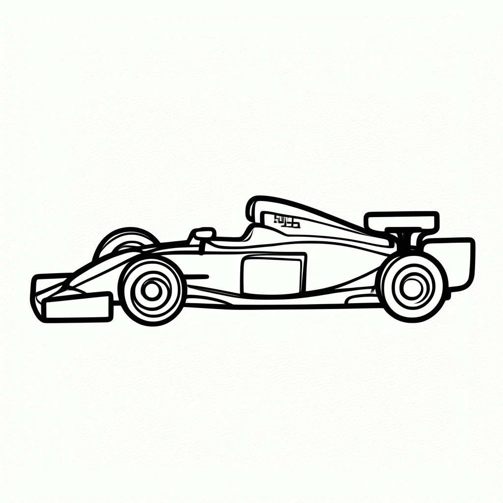 Desenho de F1 Mclaren para colorir e imprimir grátis em folha A4