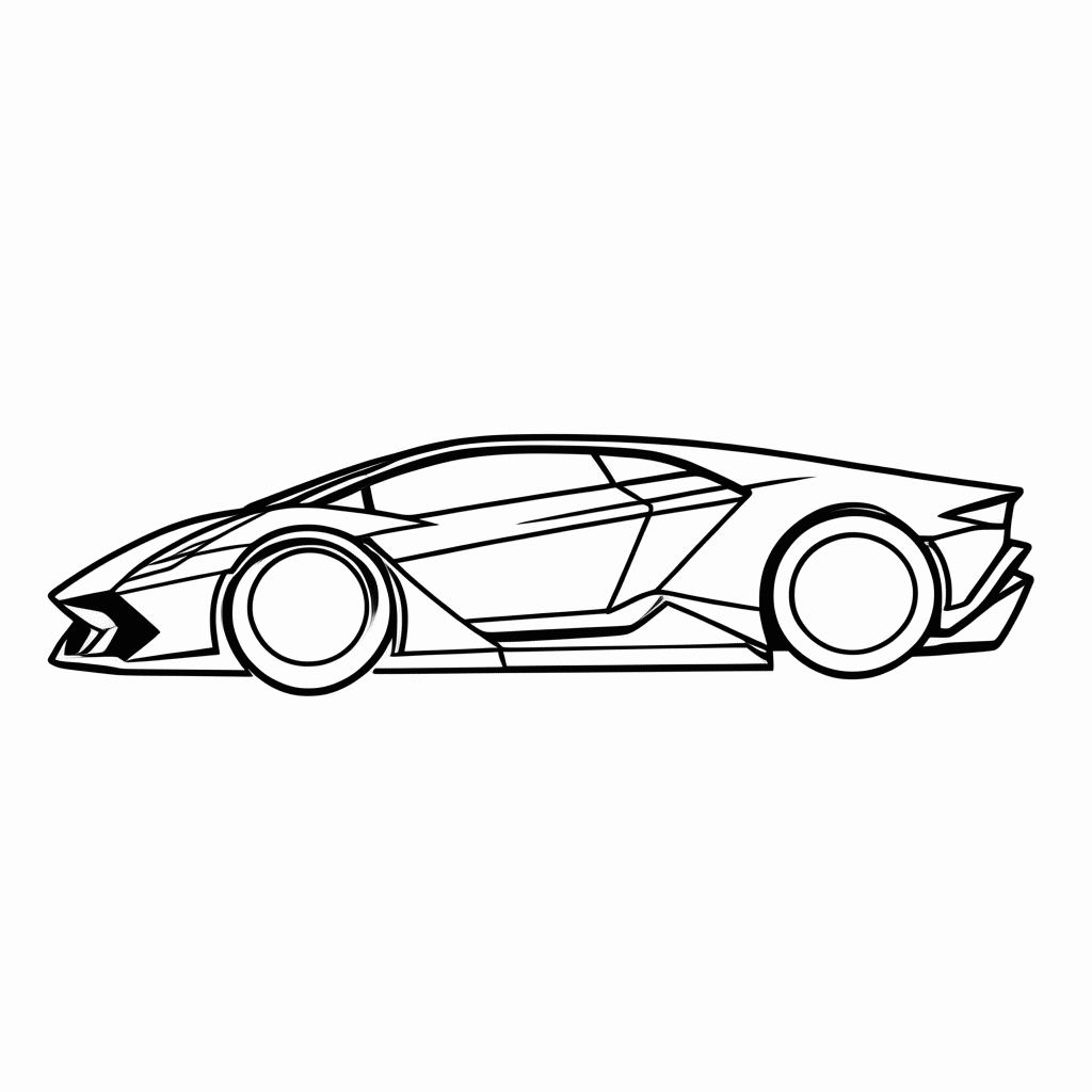 Desenho de Lamborghini Aventador para colorir e imprimir grátis em folha A4